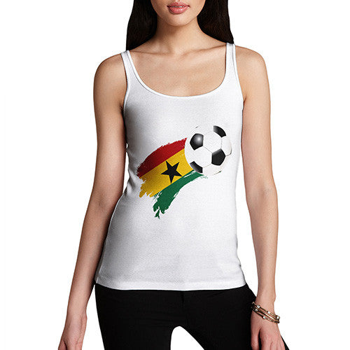 Ghana Football Flag Paint Splat Women's Tank Top
