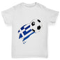 Greece Football Flag Paint Splat Boy's T-Shirt