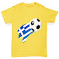 Greece Football Flag Paint Splat Boy's T-Shirt