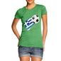 Greece Football Flag Paint Splat Women's T-Shirt 