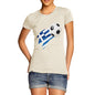 Greece Football Flag Paint Splat Women's T-Shirt 