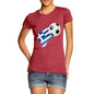 Greece Football Flag Paint Splat Women's T-Shirt 