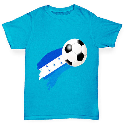 Honduras Football Flag Paint Splat Boy's T-Shirt