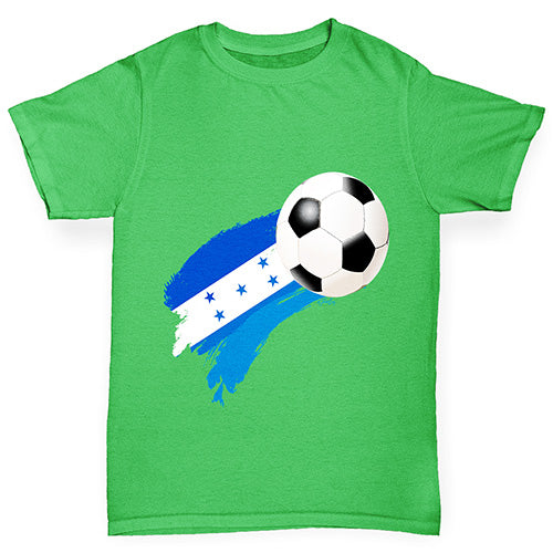 Honduras Football Flag Paint Splat Boy's T-Shirt