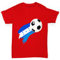 Honduras Football Flag Paint Splat Boy's T-Shirt