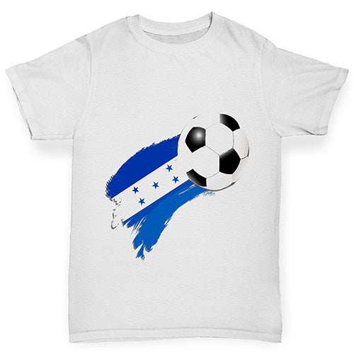 Honduras Football Flag Paint Splat Boy's T-Shirt