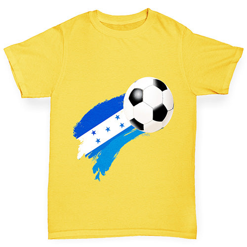 Honduras Football Flag Paint Splat Boy's T-Shirt