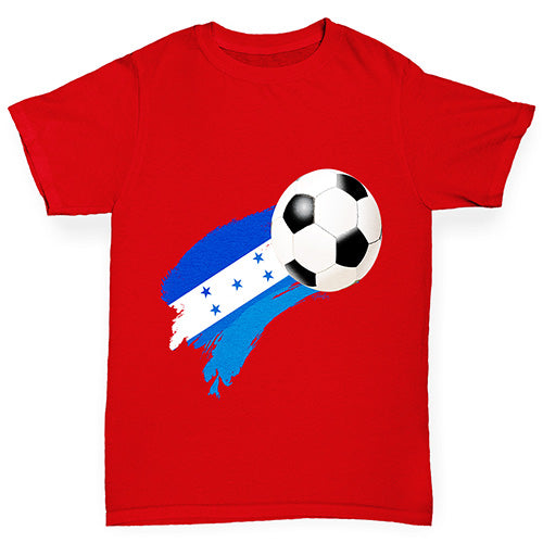 Honduras Football Flag Paint Splat Girl's T-Shirt 