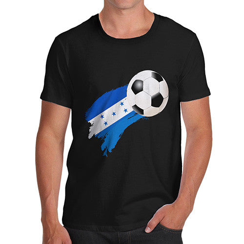 Honduras Football Flag Paint Splat Men's T-Shirt