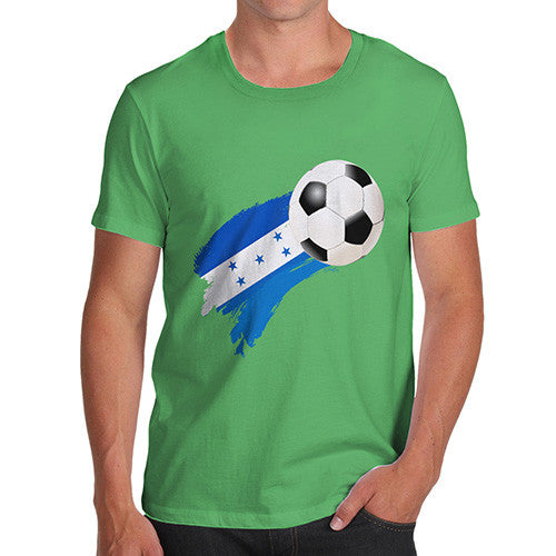 Honduras Football Flag Paint Splat Men's T-Shirt