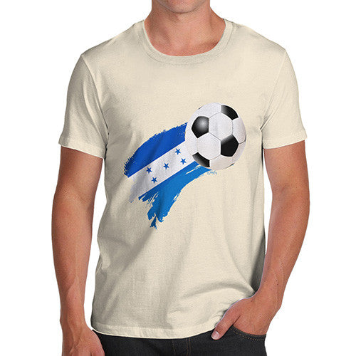 Honduras Football Flag Paint Splat Men's T-Shirt