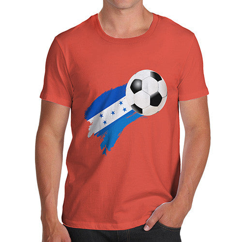 Honduras Football Flag Paint Splat Men's T-Shirt