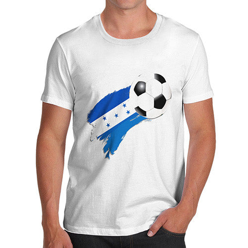 Honduras Football Flag Paint Splat Men's T-Shirt