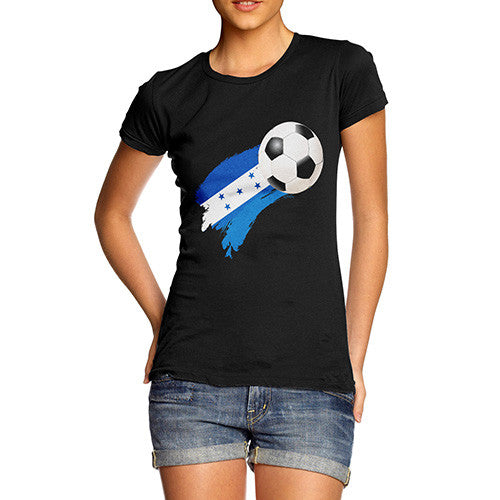 Honduras Football Flag Paint Splat Women's T-Shirt 