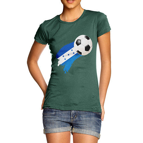 Honduras Football Flag Paint Splat Women's T-Shirt 