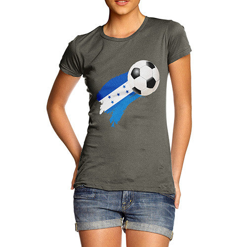 Honduras Football Flag Paint Splat Women's T-Shirt 