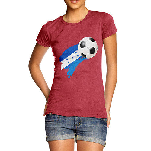 Honduras Football Flag Paint Splat Women's T-Shirt 