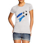 Honduras Football Flag Paint Splat Women's T-Shirt 