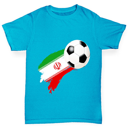 Iran Football Flag Paint Splat Boy's T-Shirt