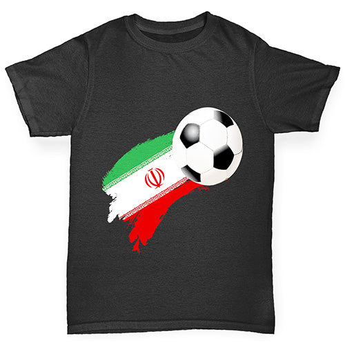 Iran Football Flag Paint Splat Girl's T-Shirt 