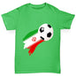 Iran Football Flag Paint Splat Girl's T-Shirt 