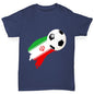 Iran Football Flag Paint Splat Girl's T-Shirt 