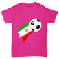 Iran Football Flag Paint Splat Girl's T-Shirt 