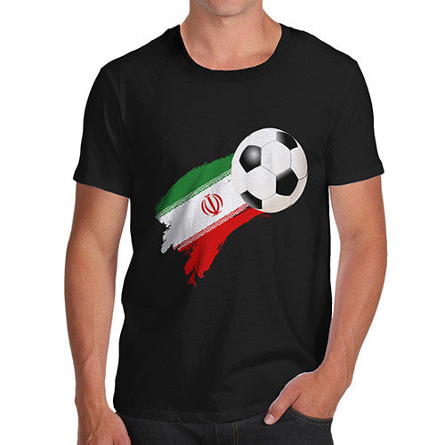 Iran Football Flag Paint Splat Men's T-Shirt