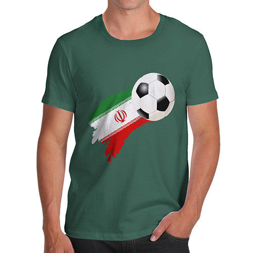 Iran Football Flag Paint Splat Men's T-Shirt