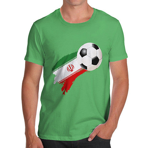 Iran Football Flag Paint Splat Men's T-Shirt