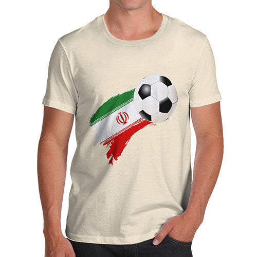 Iran Football Flag Paint Splat Men's T-Shirt