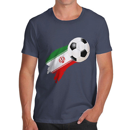 Iran Football Flag Paint Splat Men's T-Shirt