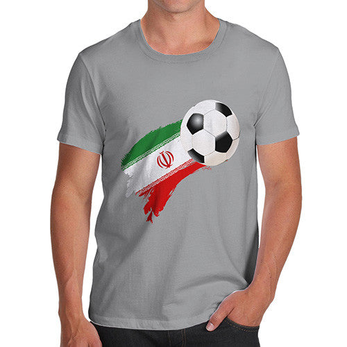 Iran Football Flag Paint Splat Men's T-Shirt