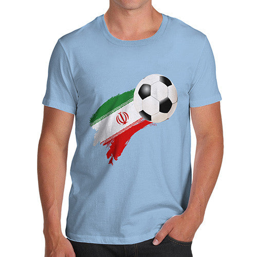 Iran Football Flag Paint Splat Men's T-Shirt