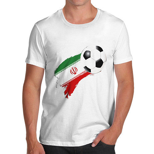 Iran Football Flag Paint Splat Men's T-Shirt