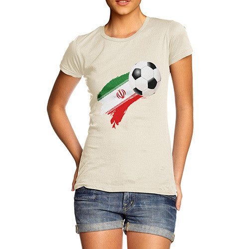 Iran Football Flag Paint Splat Women's T-Shirt 