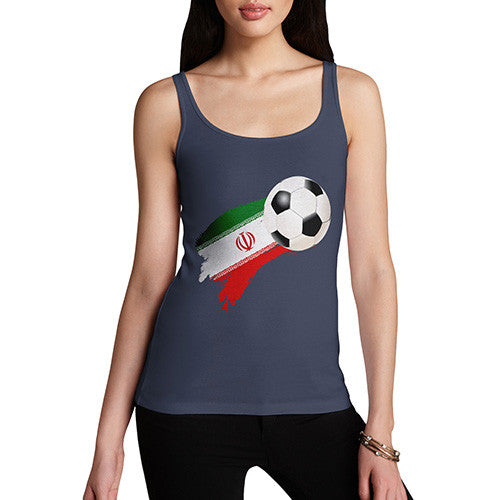 Iran Football Flag Paint Splat Women's Tank Top