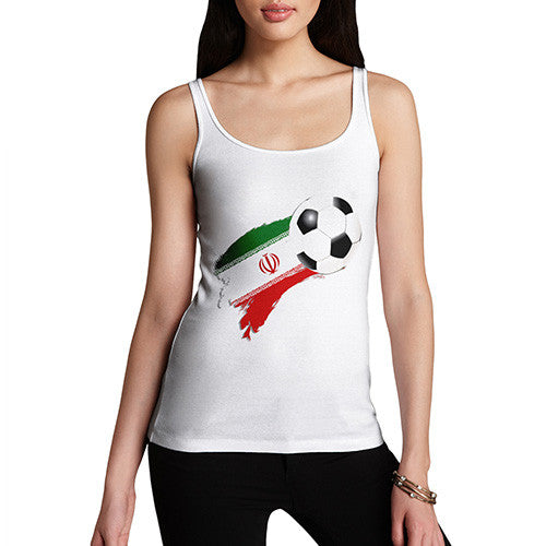 Iran Football Flag Paint Splat Women's Tank Top