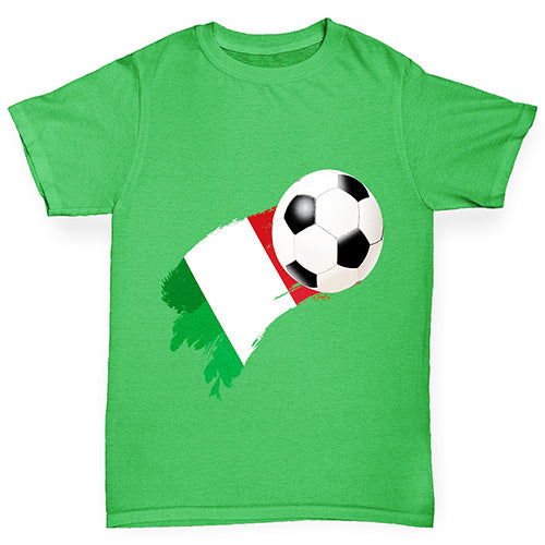 Italy Football Flag Paint Splat Boy's T-Shirt