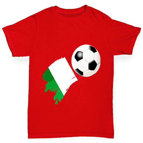 Italy Football Flag Paint Splat Boy's T-Shirt