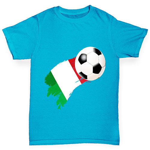 Italy Football Flag Paint Splat Girl's T-Shirt 