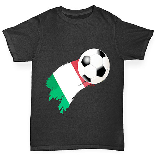 Italy Football Flag Paint Splat Girl's T-Shirt 