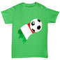 Italy Football Flag Paint Splat Girl's T-Shirt 