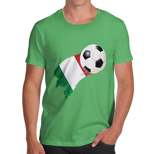 Italy Football Flag Paint Splat Men's T-Shirt