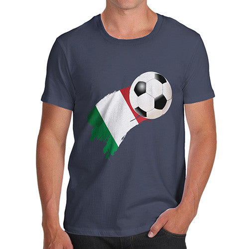 Italy Football Flag Paint Splat Men's T-Shirt