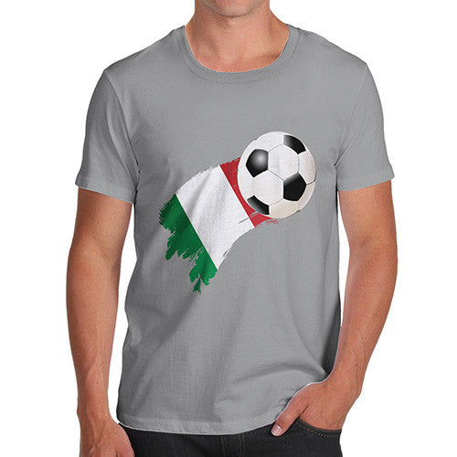 Italy Football Flag Paint Splat Men's T-Shirt
