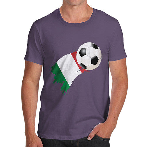 Italy Football Flag Paint Splat Men's T-Shirt