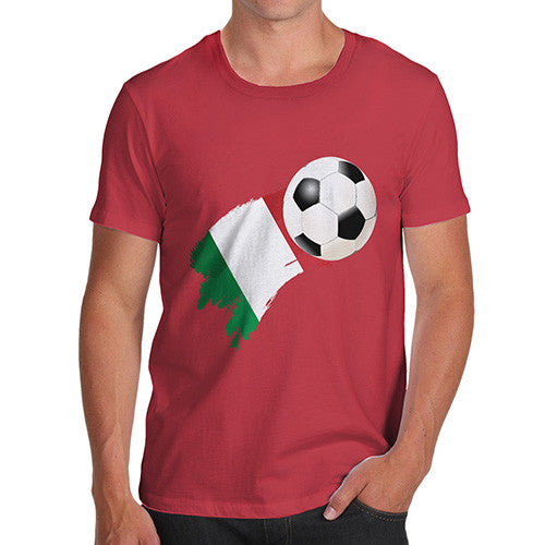 Italy Football Flag Paint Splat Men's T-Shirt