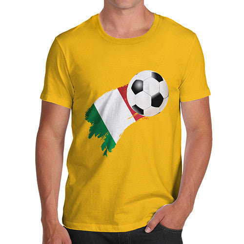 Italy Football Flag Paint Splat Men's T-Shirt