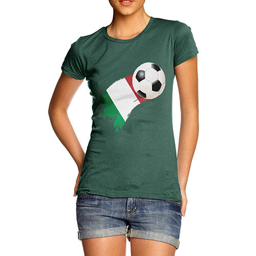 Italy Football Flag Paint Splat Women's T-Shirt 